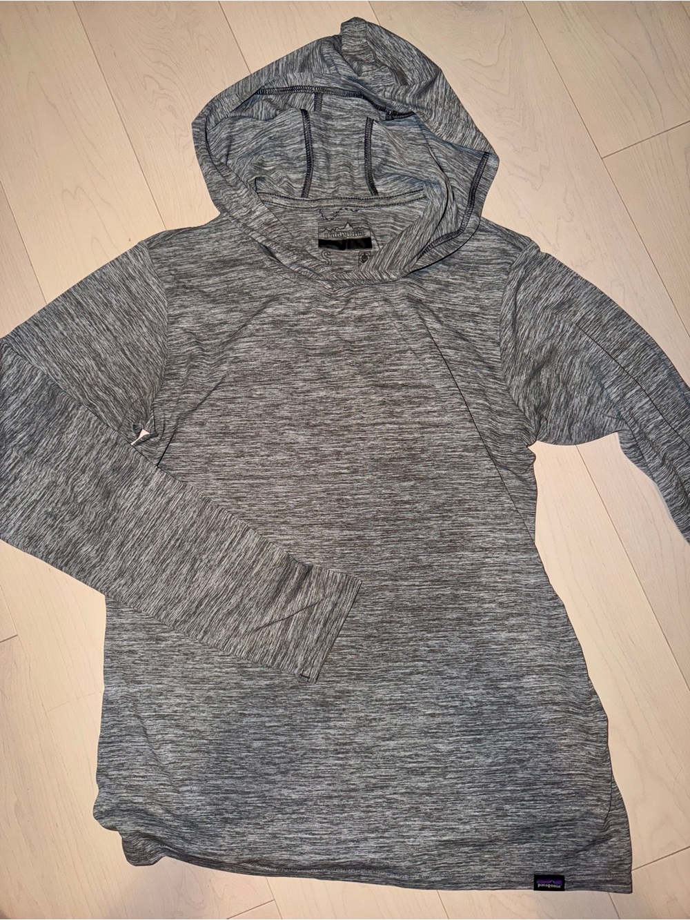 Patagonia Heather Gray Hooded Pullover